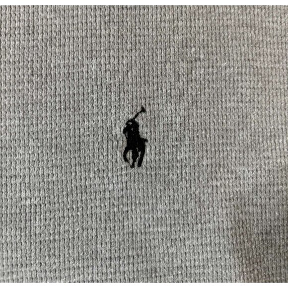 Polo Ralph Lauren Gray Long-Sleeve Waffle Knit Crewneck Thermal Shirt XL - Picture 3 of 4